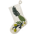 Hand Felted Wool Christmas Stocking - Green Leaves on Cream - ARCADIA HOME